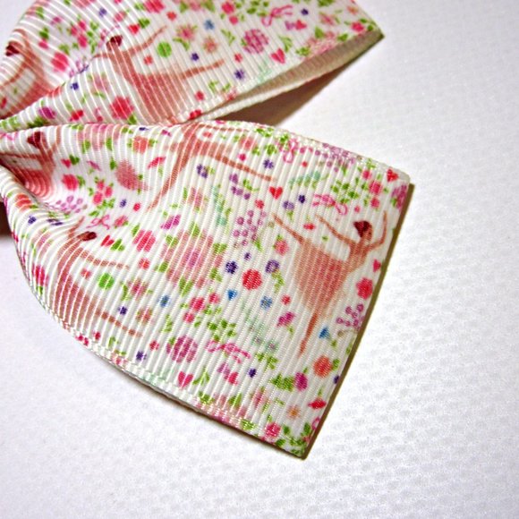 Ballerinas Floral Hair Bow Ballet Dancer Gift - Picture 3 of 3